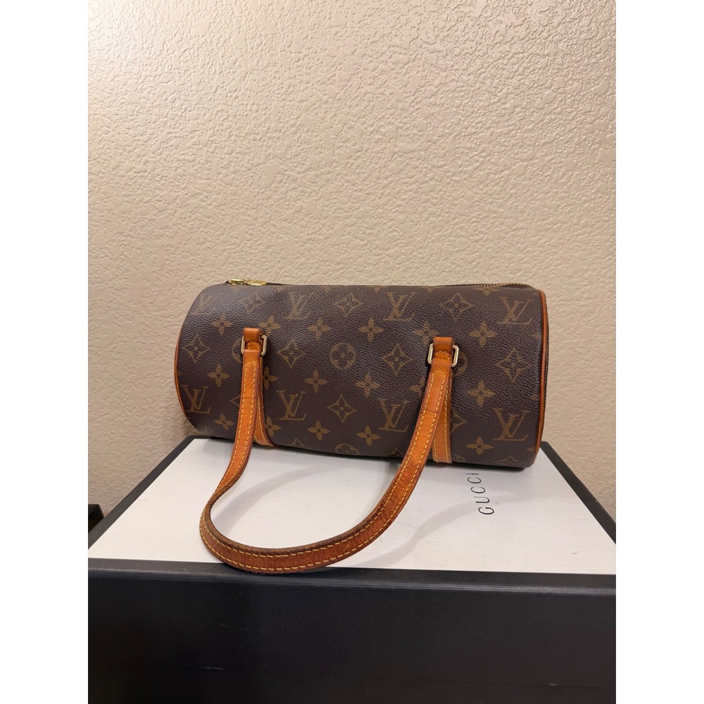 Louis Vuitton Papillon 26 Monogram Canvas Barrel Bag Brown M51386